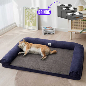 Sofá Cama para pet Ortopédica Fleec + Escadinha de Brinde