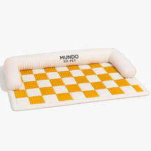 [COMPRE 1 LEVE 2] Protetor De Sofá Cream Square Plaid - Transforme Seu Sofá em um Refúgio Confortável 🐶