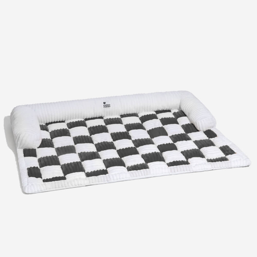 Sofá Cama para Pet Xadrez + Escadinha de Brinde