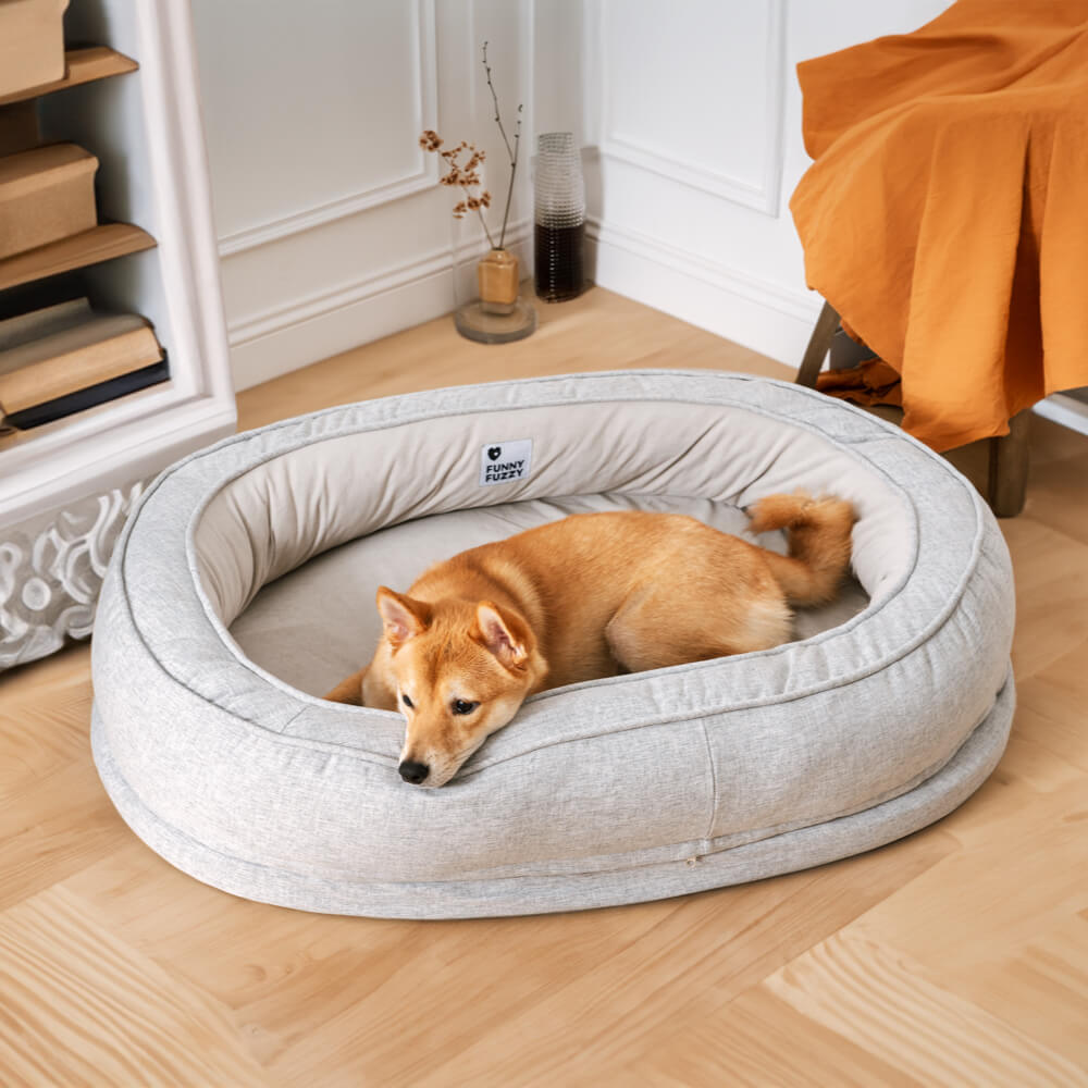 Sofá Cama para cachorro Donut + Escadinha de Brinde