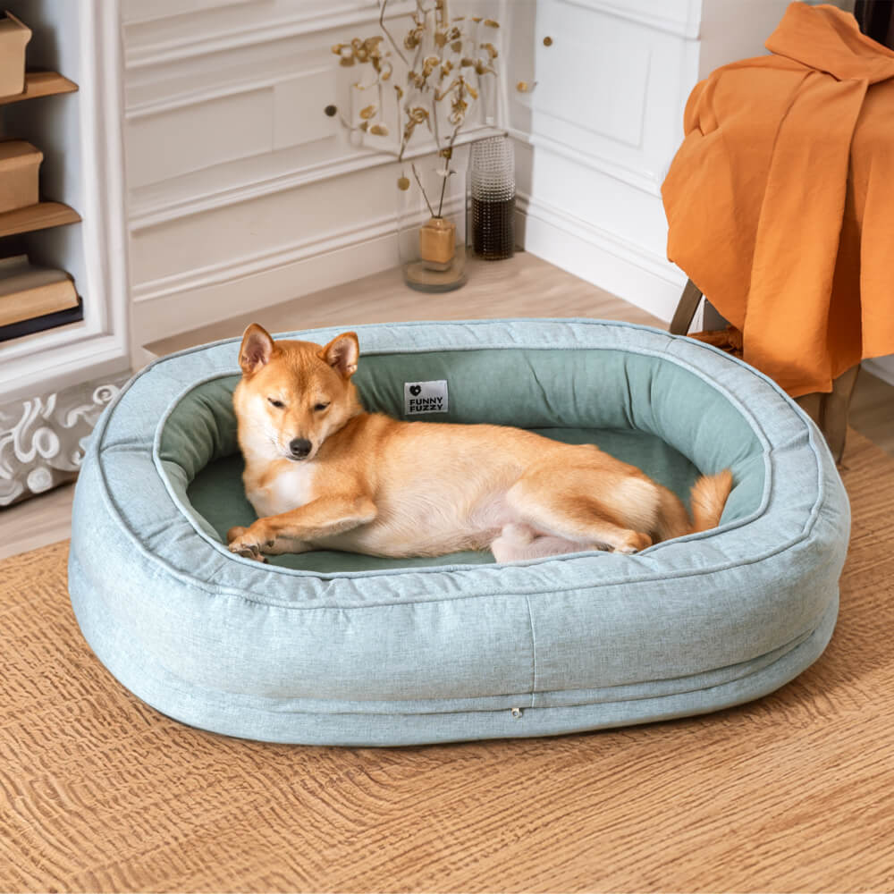 Sofá Cama para cachorro Donut + Escadinha de Brinde