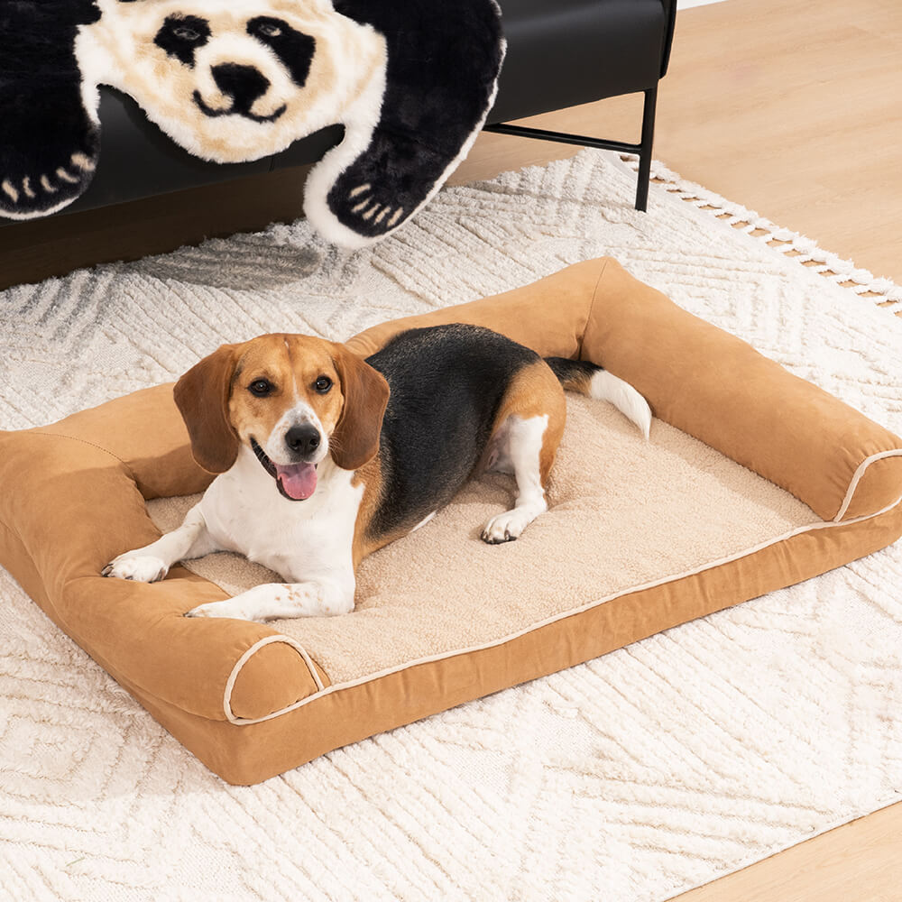 Sofá Cama para pet Ortopédica Fleec + Escadinha de Brinde