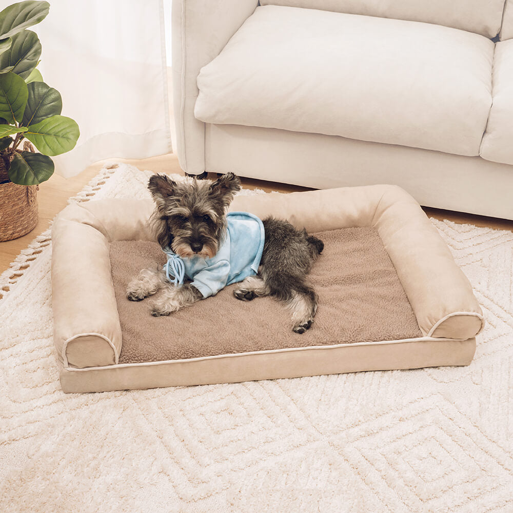 Sofá Cama para pet Ortopédica Fleec + Escadinha de Brinde