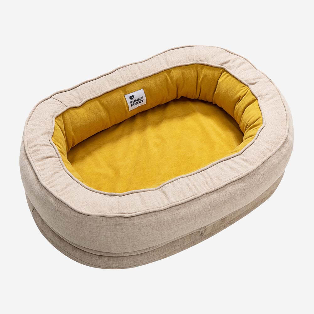 Sofá Cama para cachorro Donut + Escadinha de Brinde