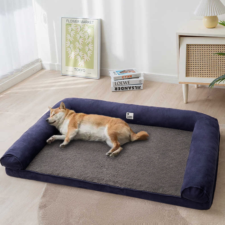 Sofá Cama para pet Ortopédica Fleec + Escadinha de Brinde